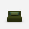 Chaise longue ampia e modulare vista frontale