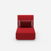 Chaise longue modulare con schienale alto frontale