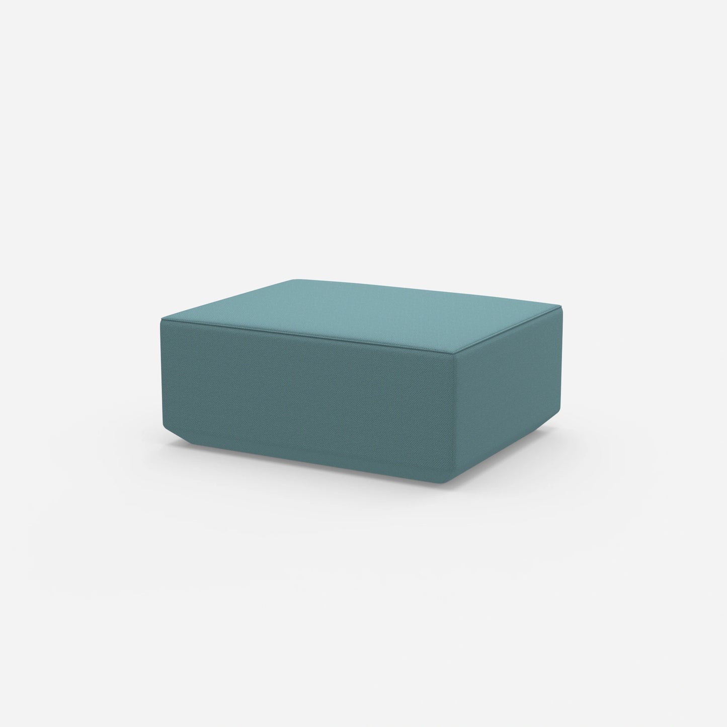 Pouf blu dal lato