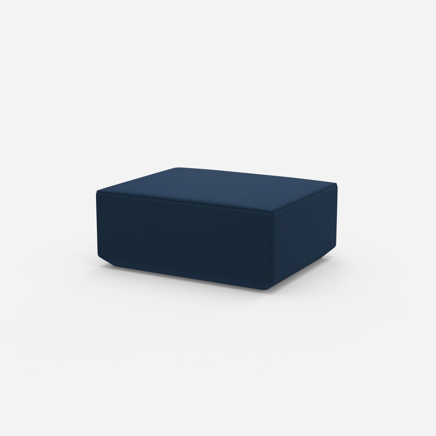 Pouf blu dal lato