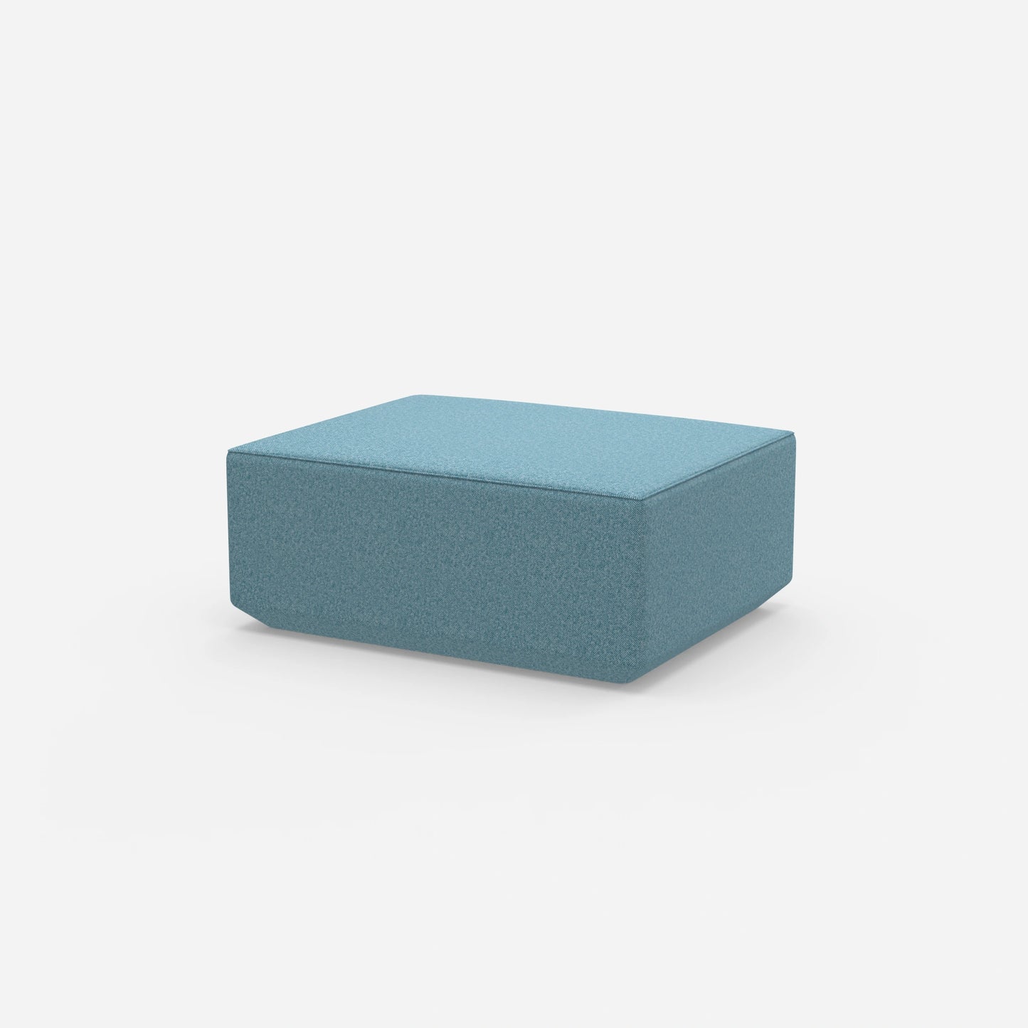 Pouf blu dal lato