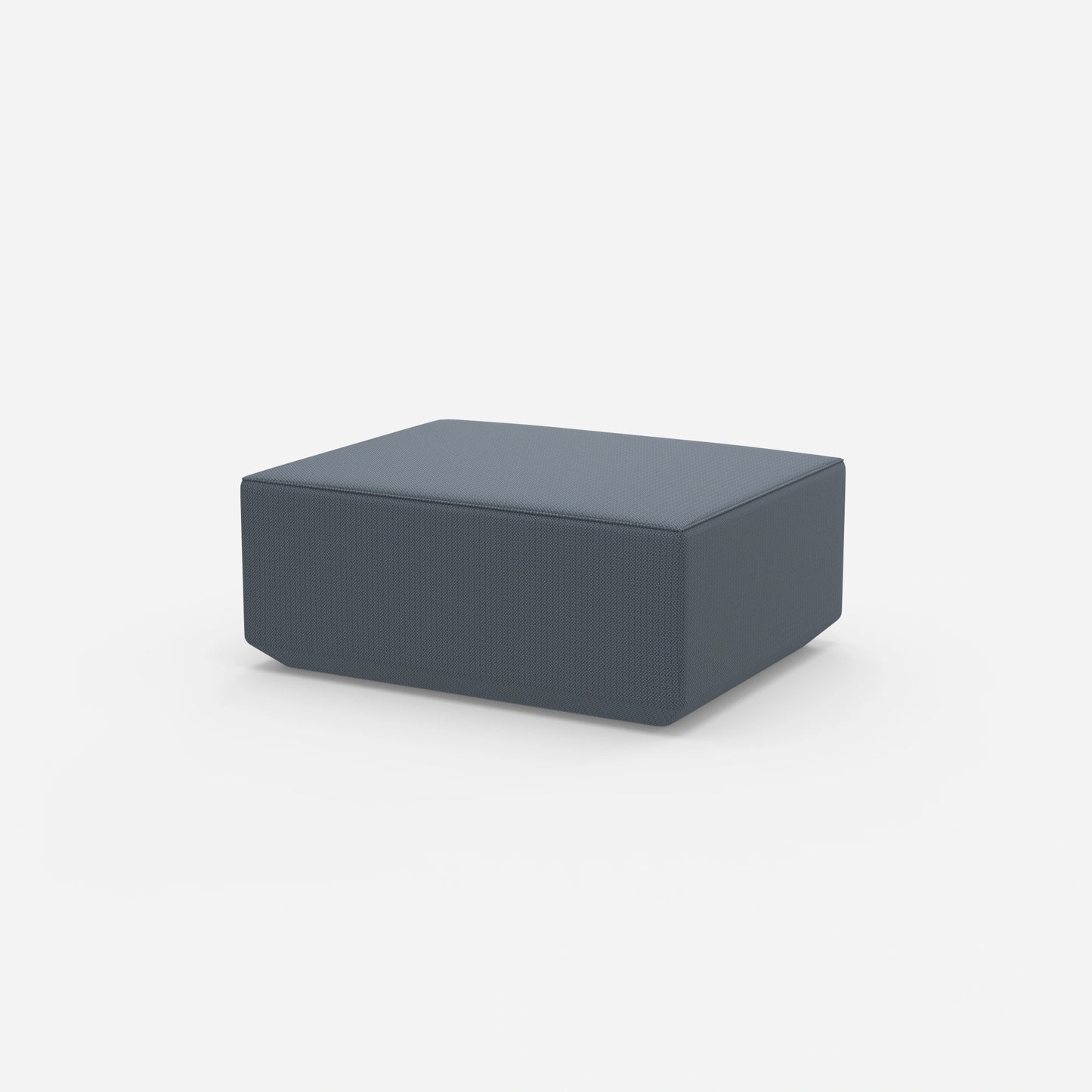 Pouf blu dal lato