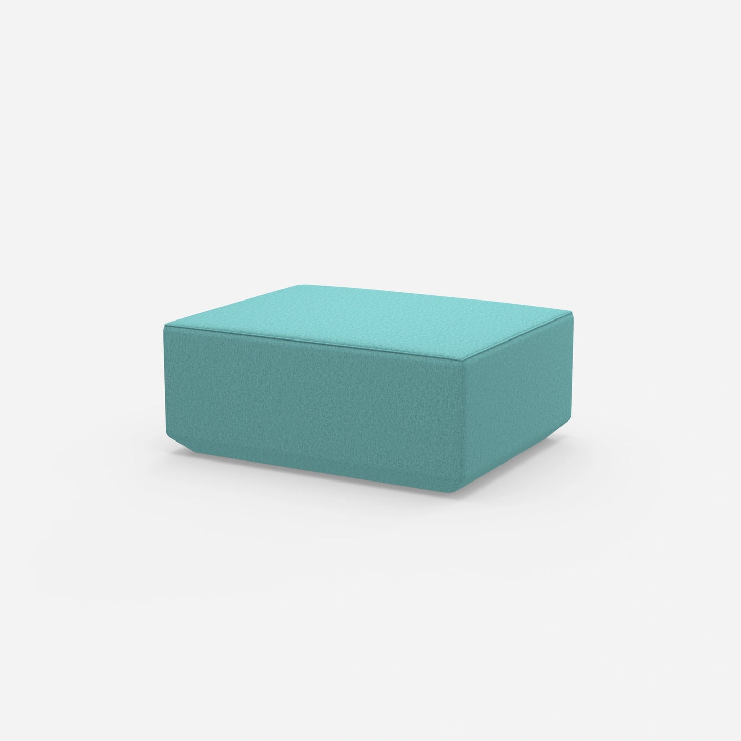 Pouf blu dal lato