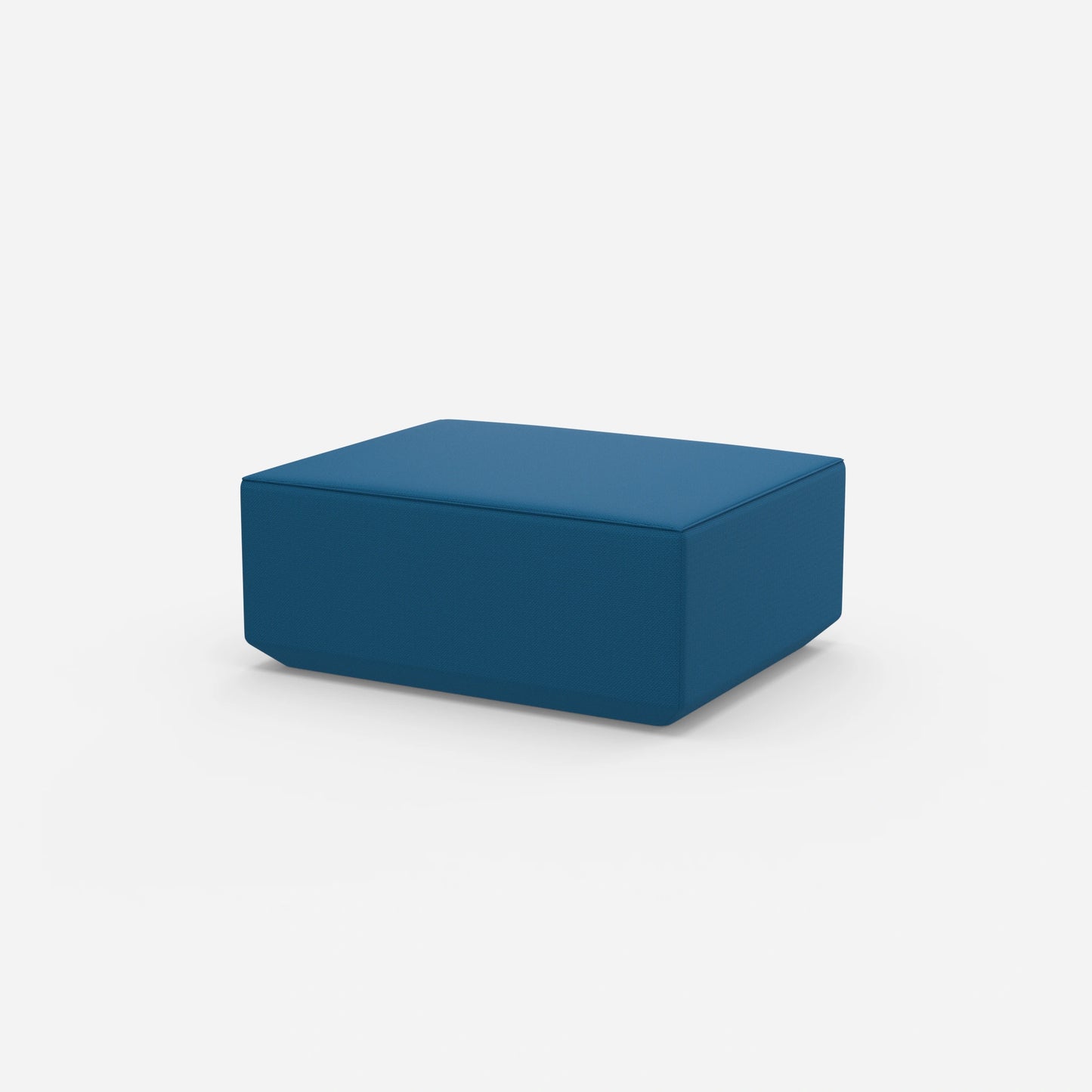 Pouf blu dal lato
