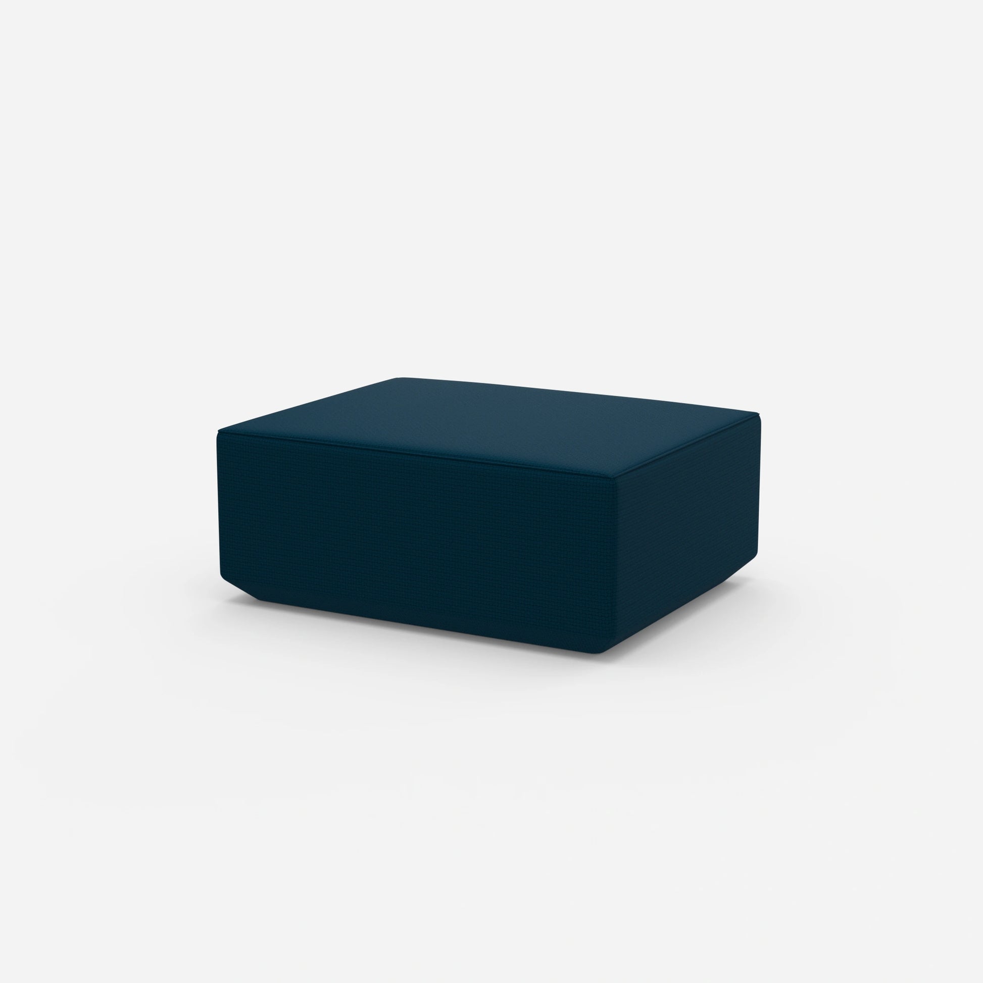 Pouf blu dal lato