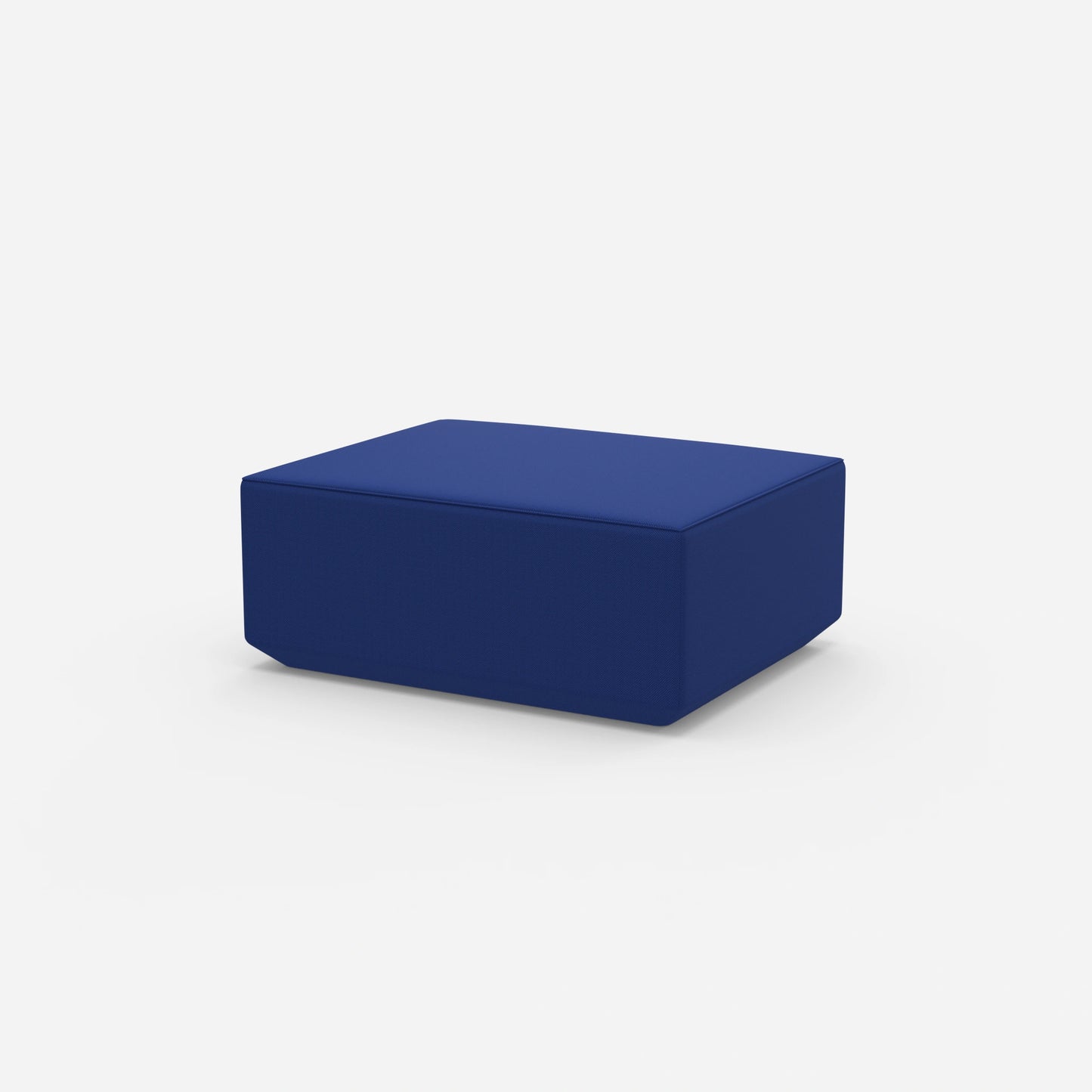 Pouf blu dal lato