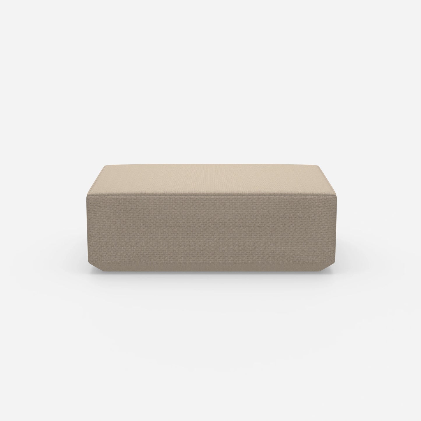 Pouf in beige dal davanti