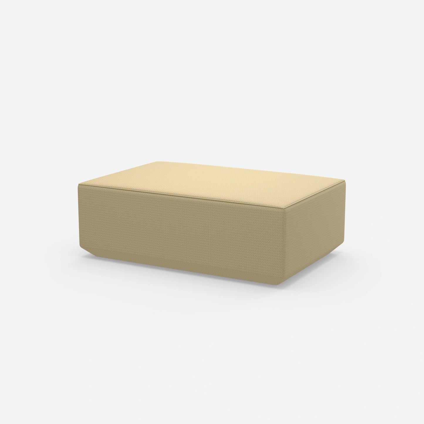 Pouf in beige dal lato