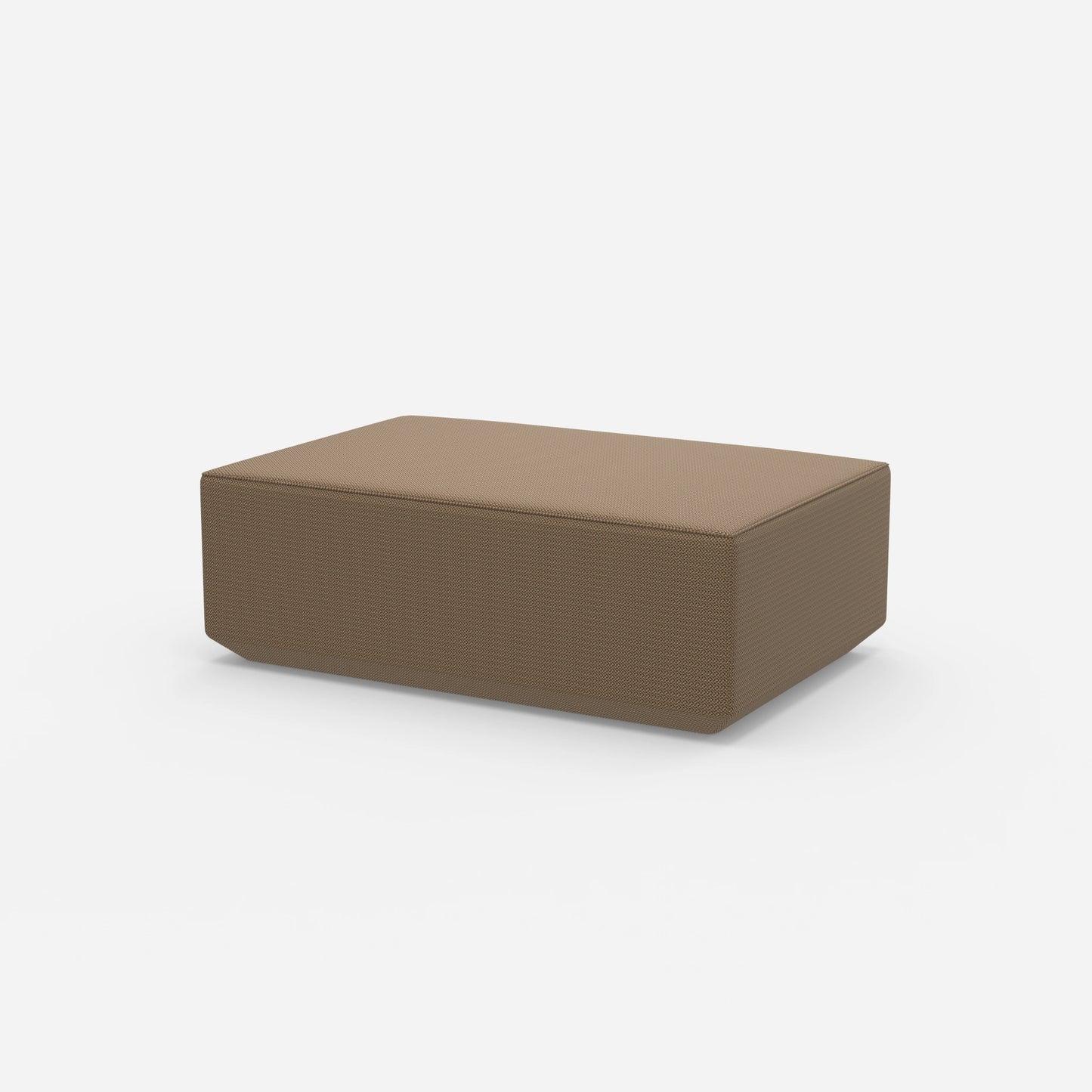 Pouf in beige dal lato