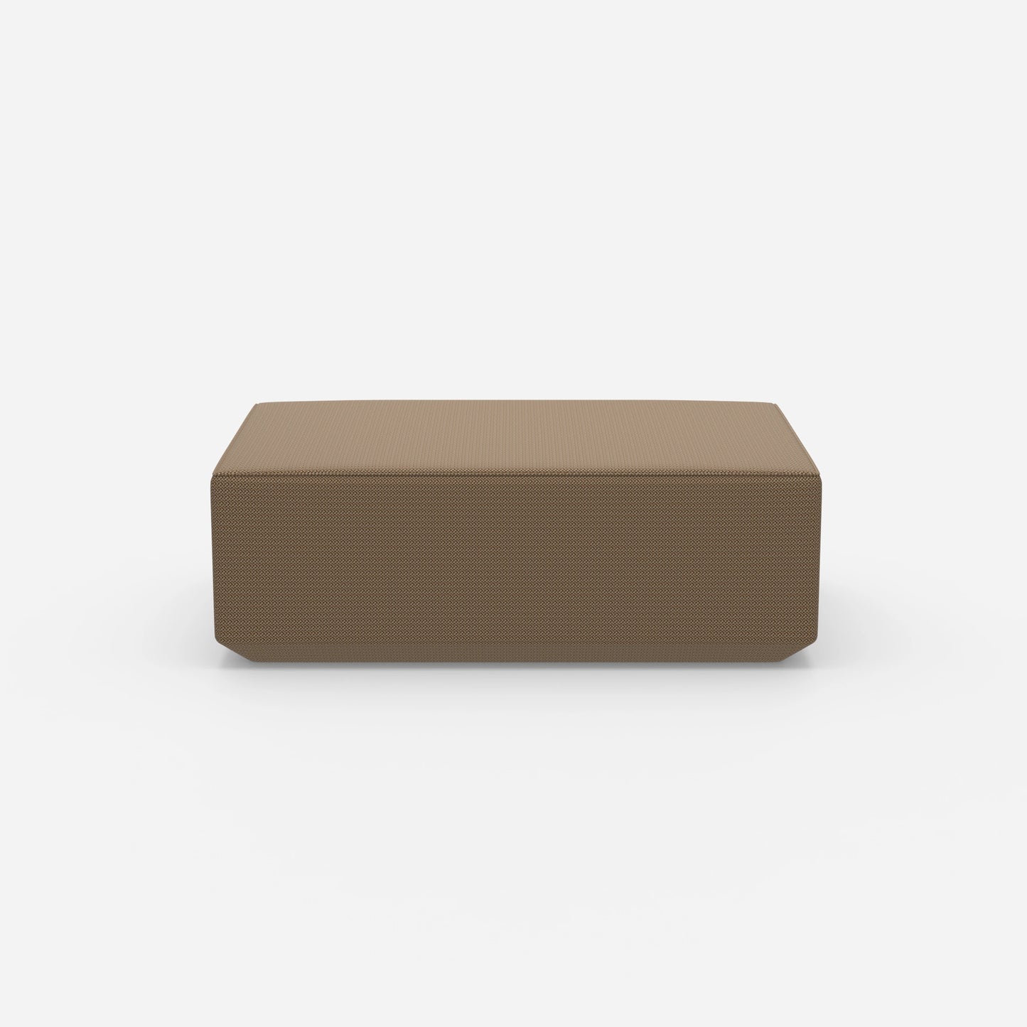 Pouf in beige dal davanti