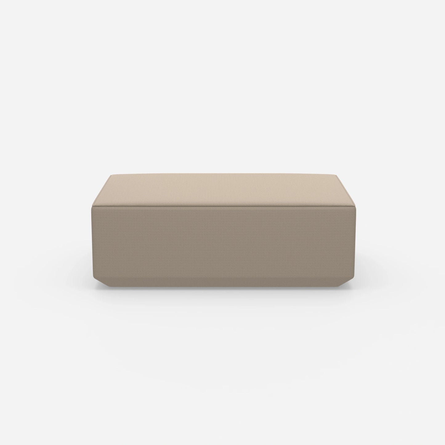 Pouf in beige dal davanti