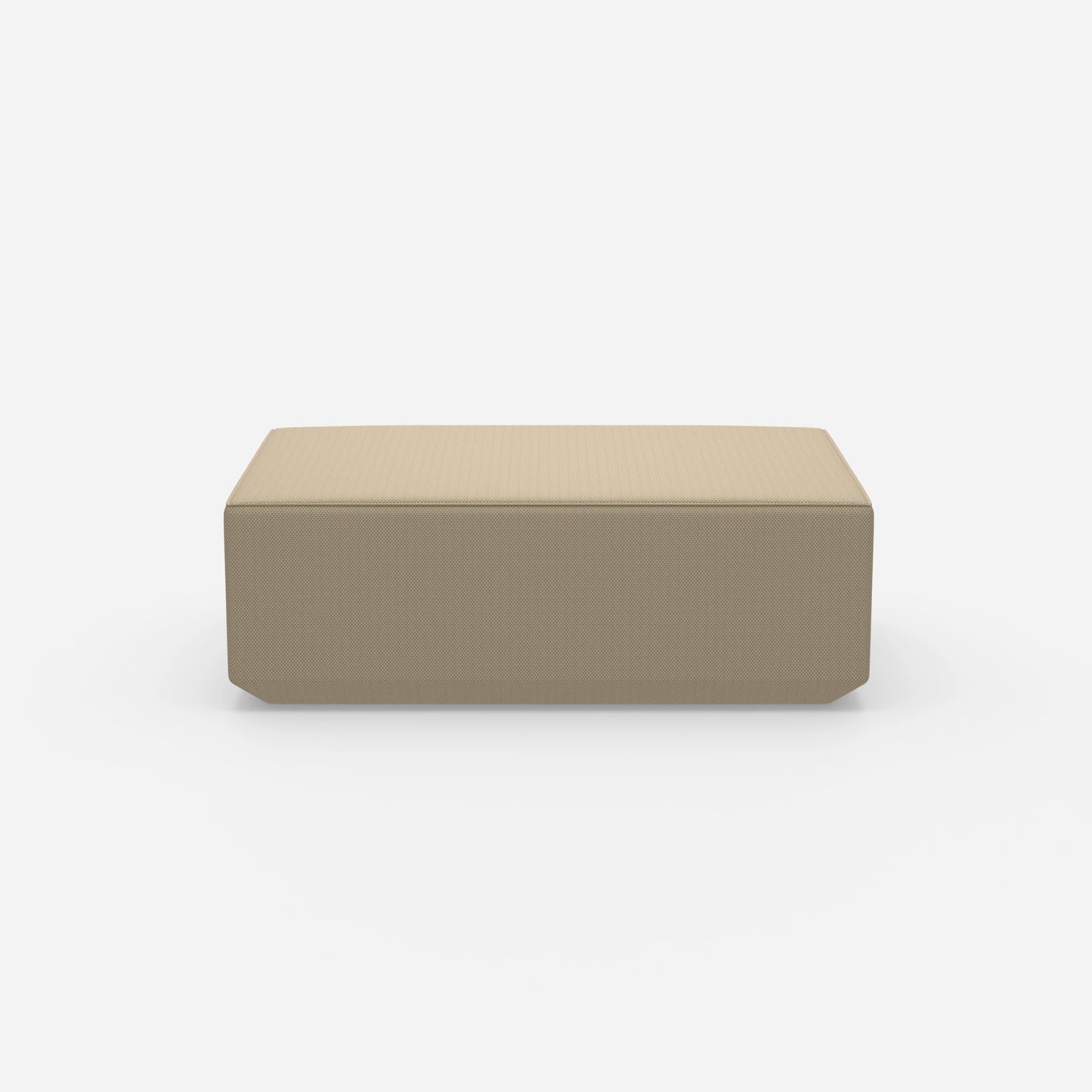 Pouf in beige dal davanti