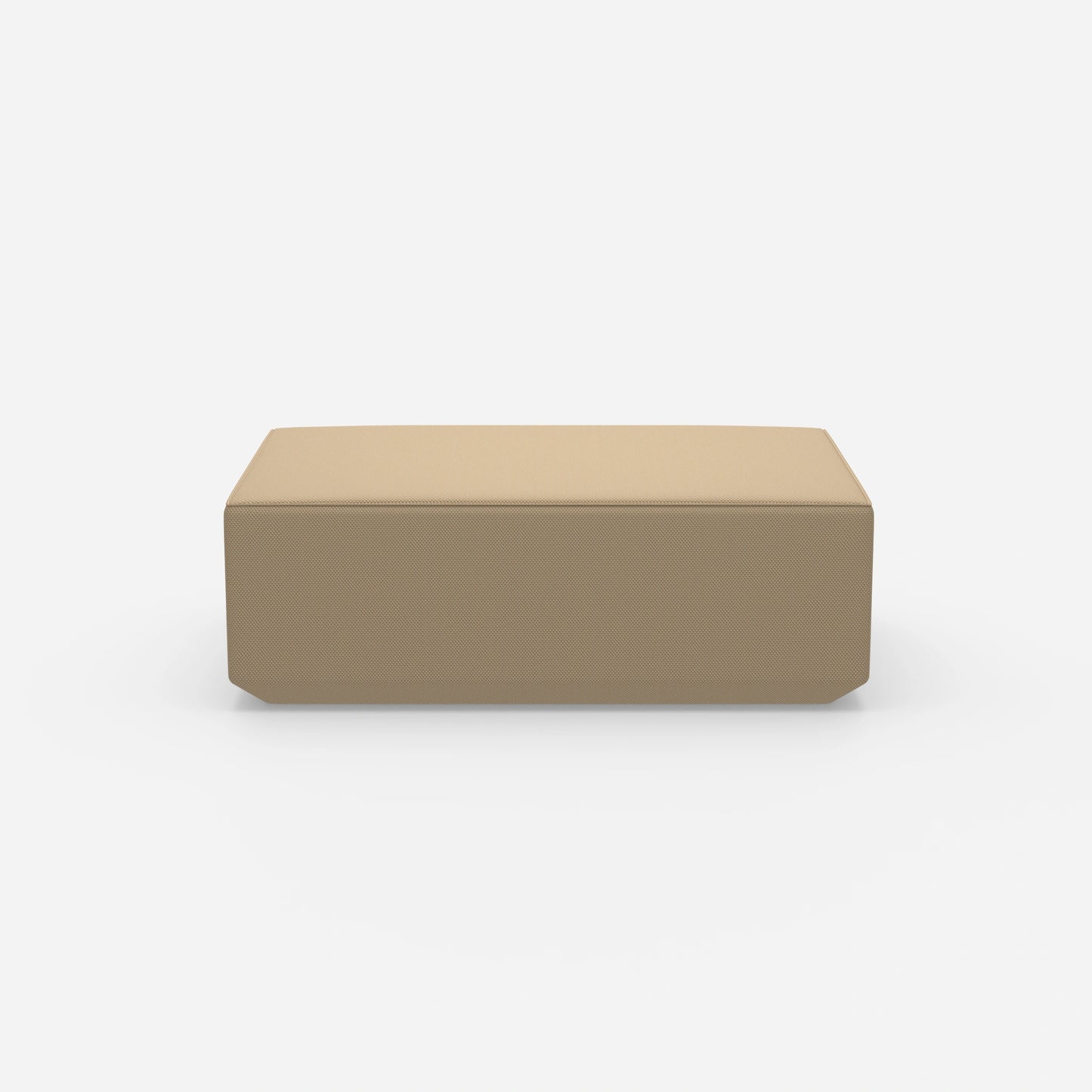 Pouf in beige dal davanti