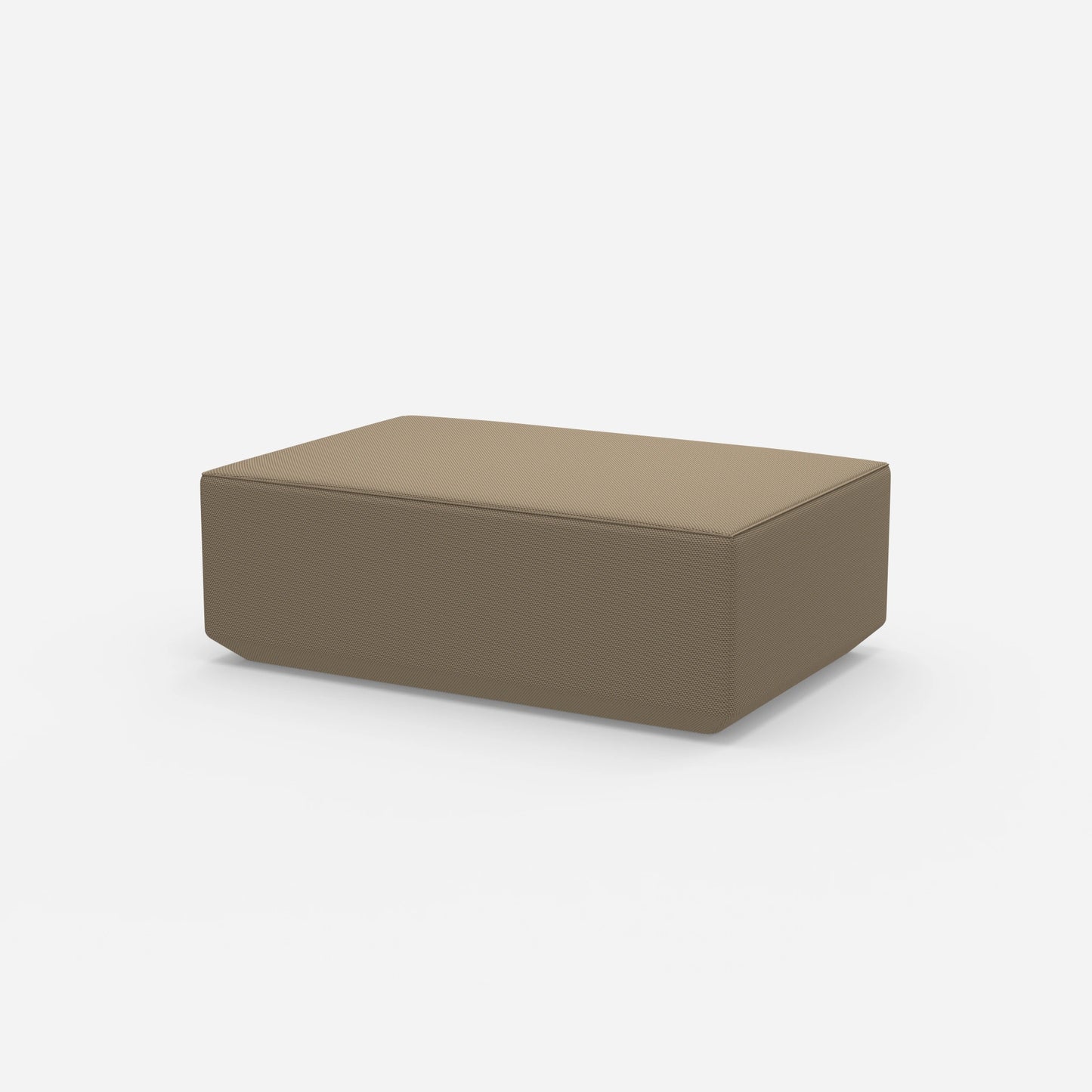 Pouf in beige dal lato