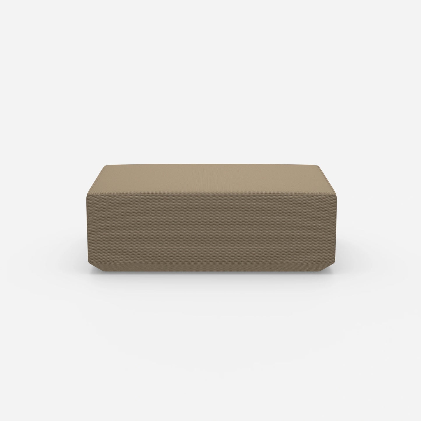 Pouf in beige dal davanti
