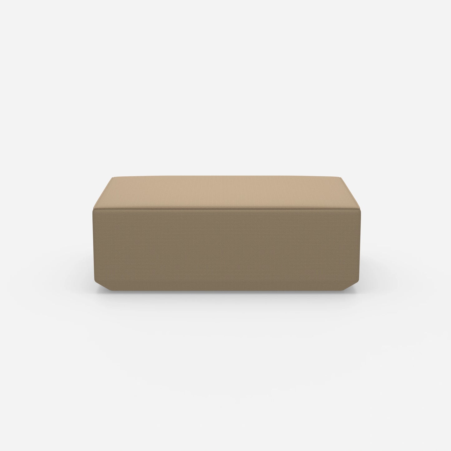 Pouf in beige dal davanti