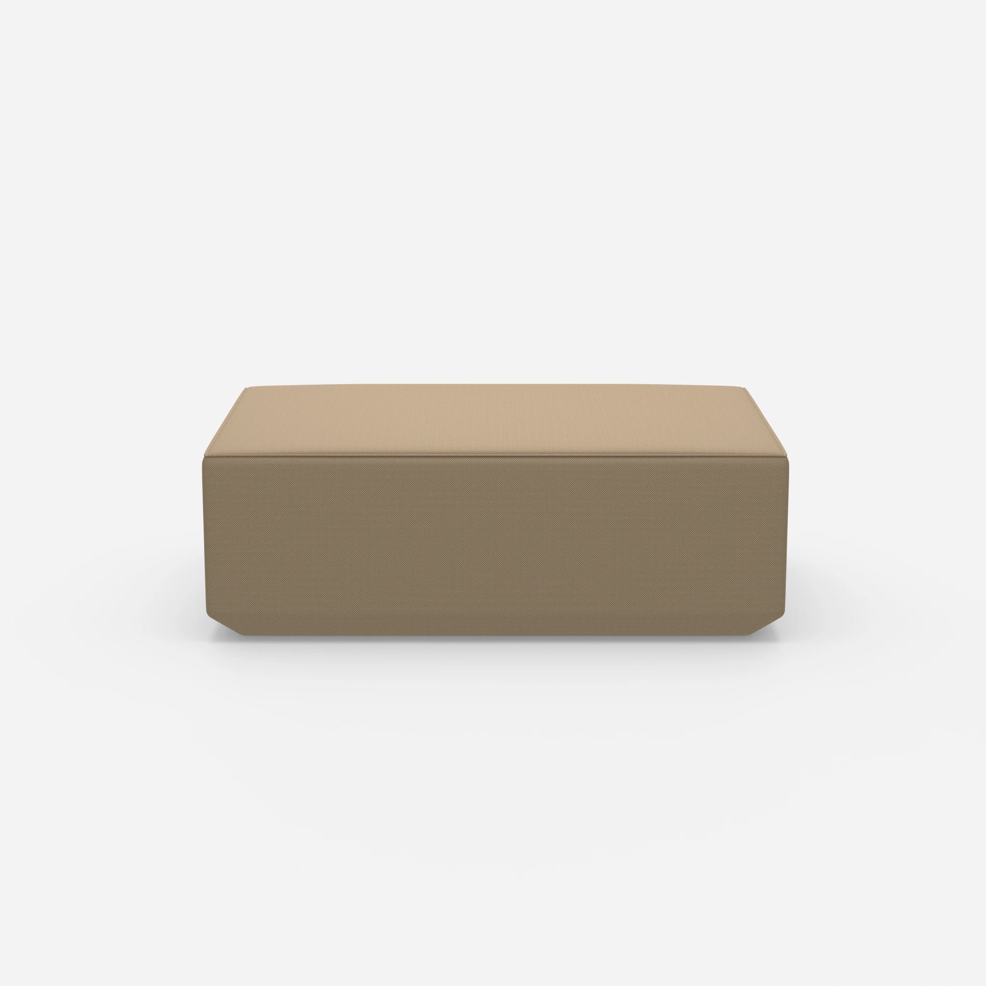 Pouf in beige dal davanti