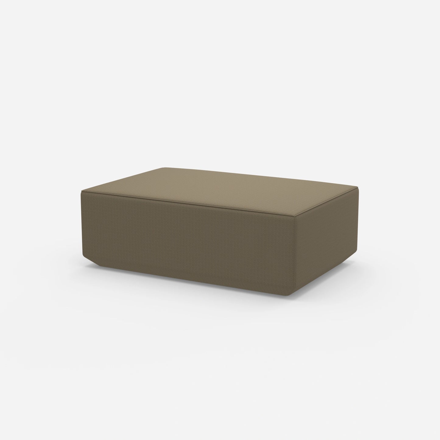 Pouf in beige dal lato