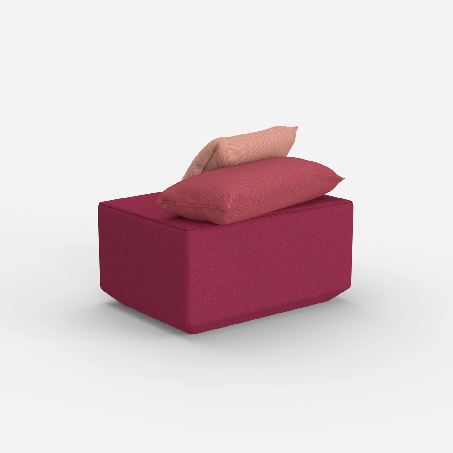 Pouf in rosa da dietro
