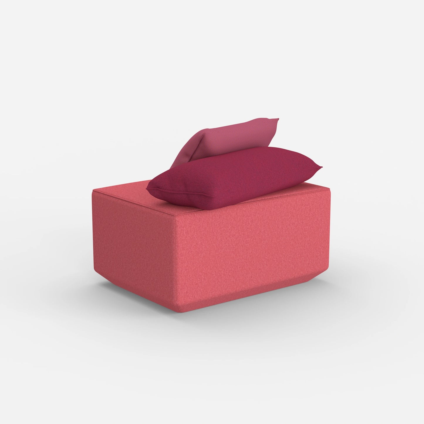 Pouf in rosa da dietro