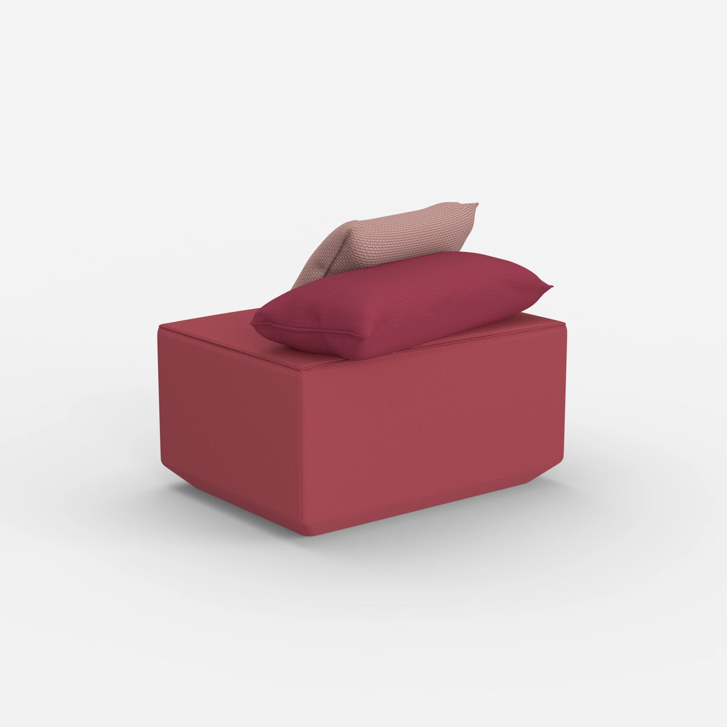 Pouf in rosa da dietro