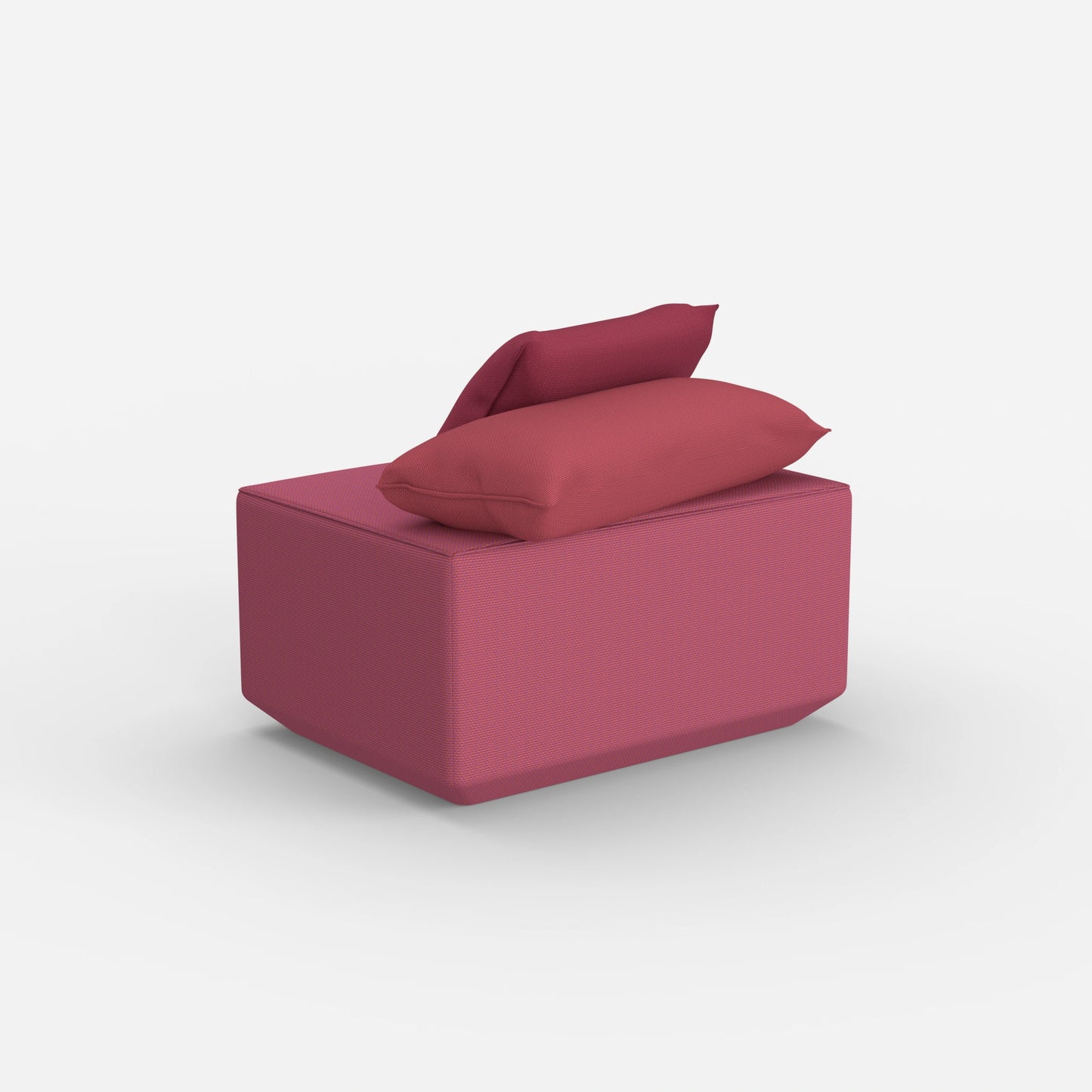 Pouf in rosa da dietro