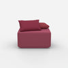 Pouf in rosa dal davanti