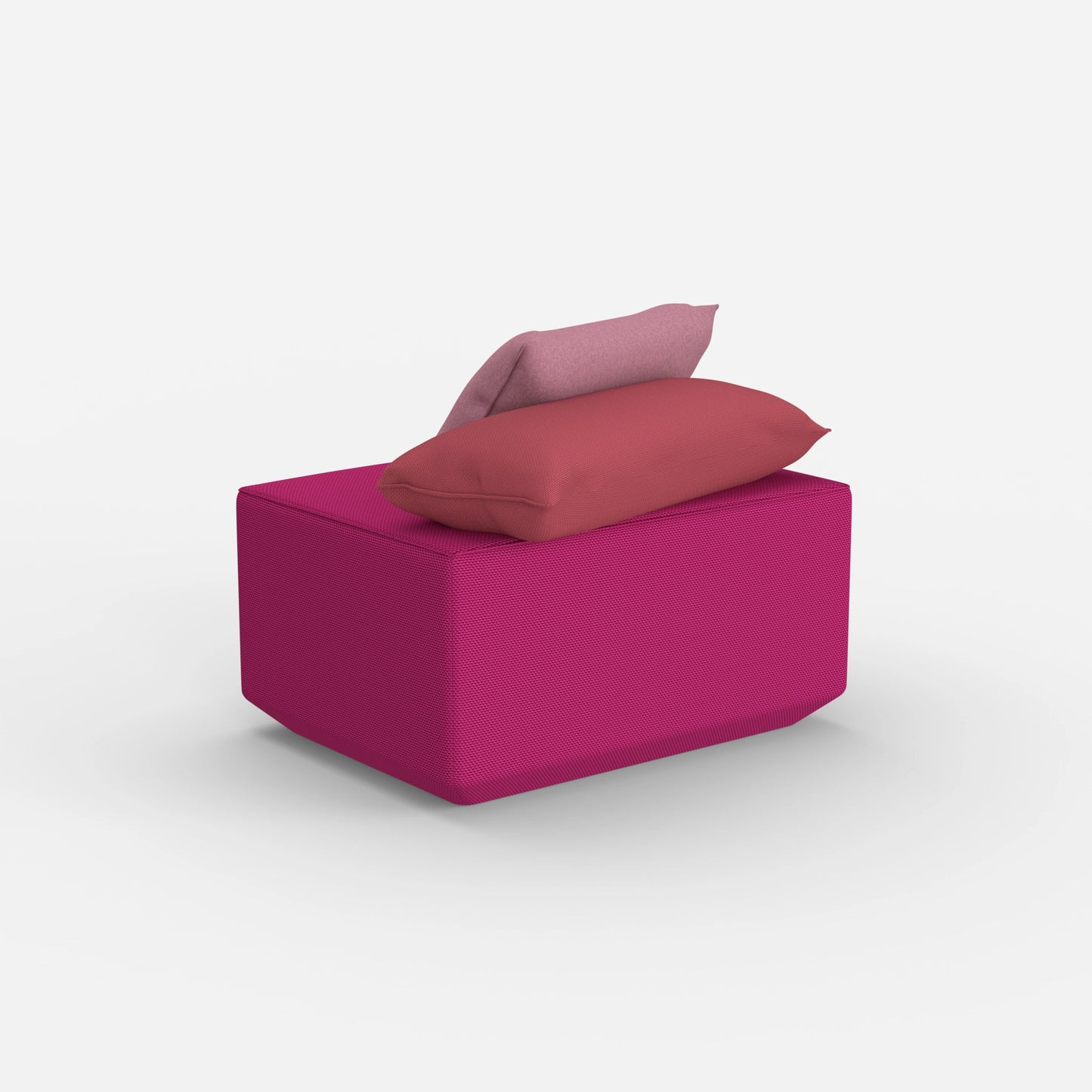 Pouf in rosa da dietro