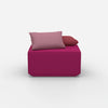 Pouf in rosa dal davanti