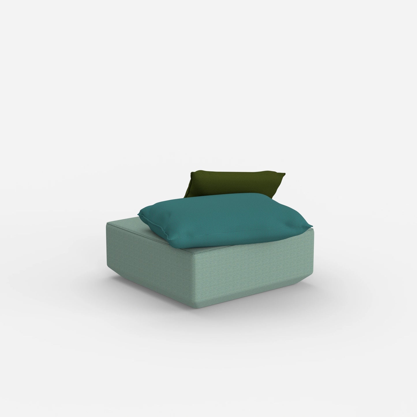 Pouf quadrato da dietro