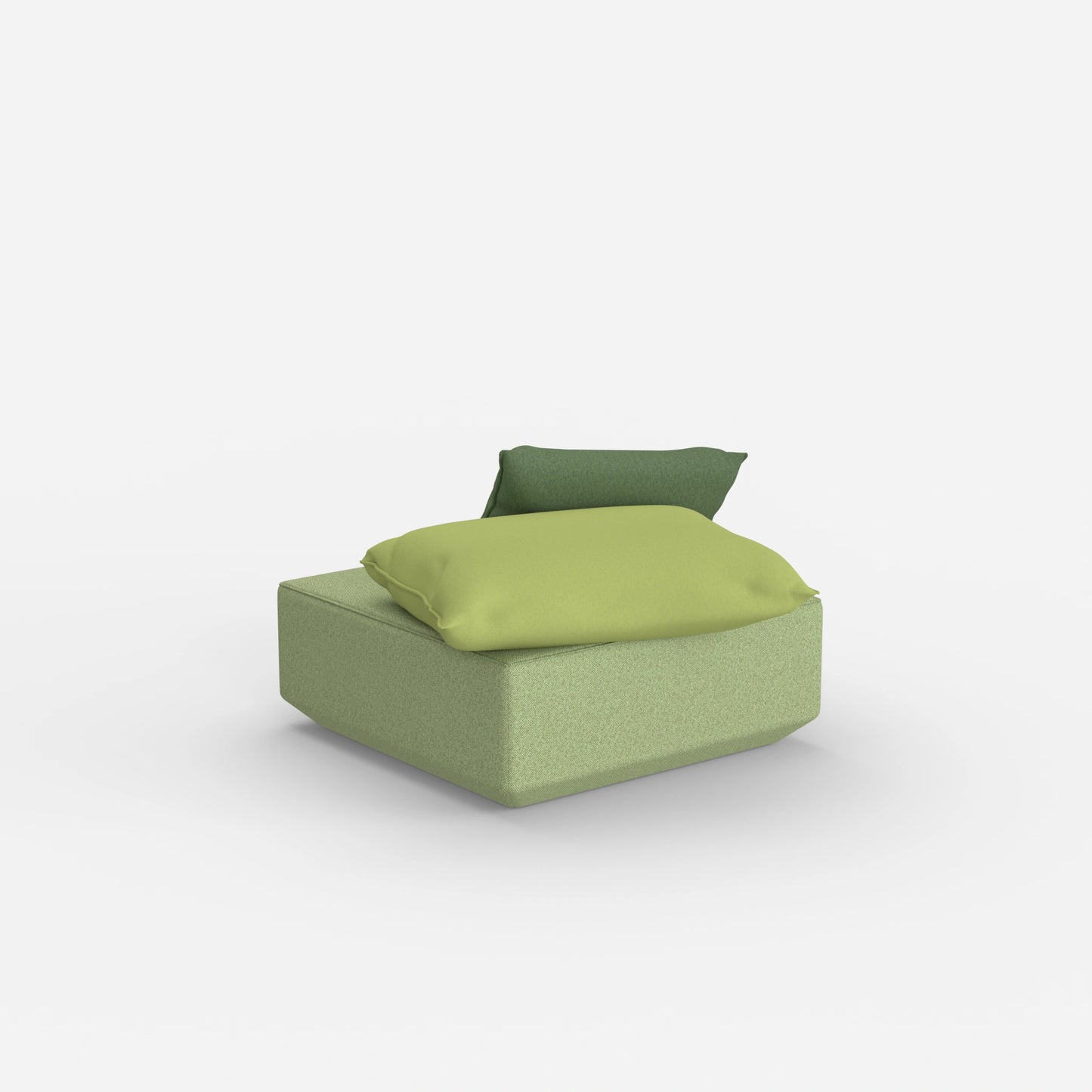 Pouf quadrato da dietro