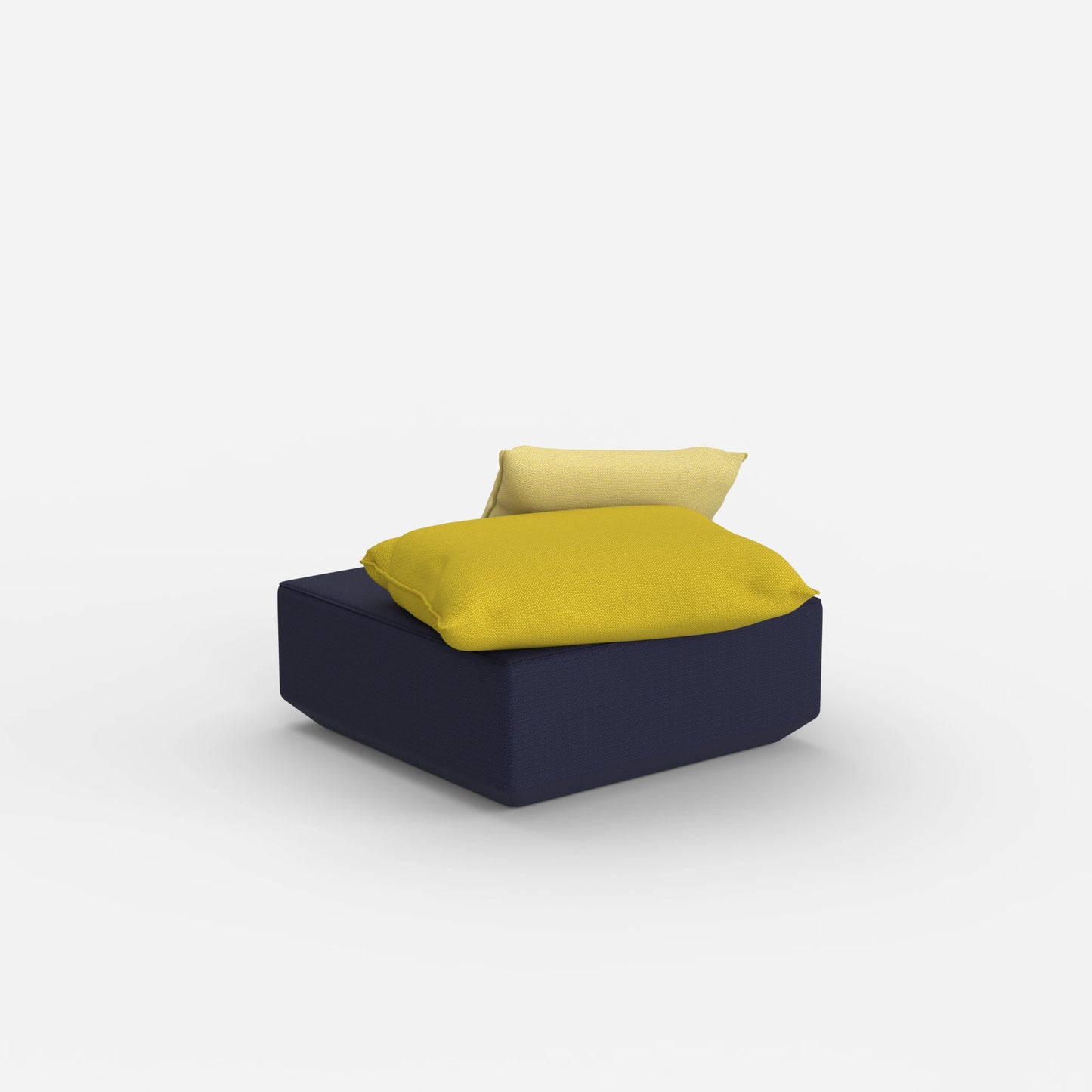 Pouf quadrato da dietro