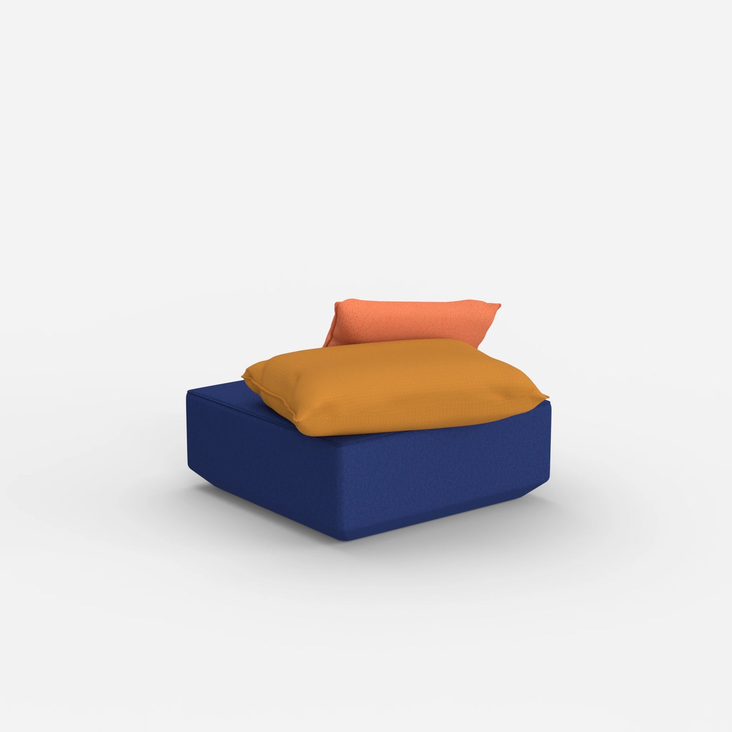 Pouf quadrato da dietro