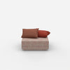 Pouf quadrato visto frontalmente