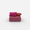 Pouf quadrato visto frontalmente