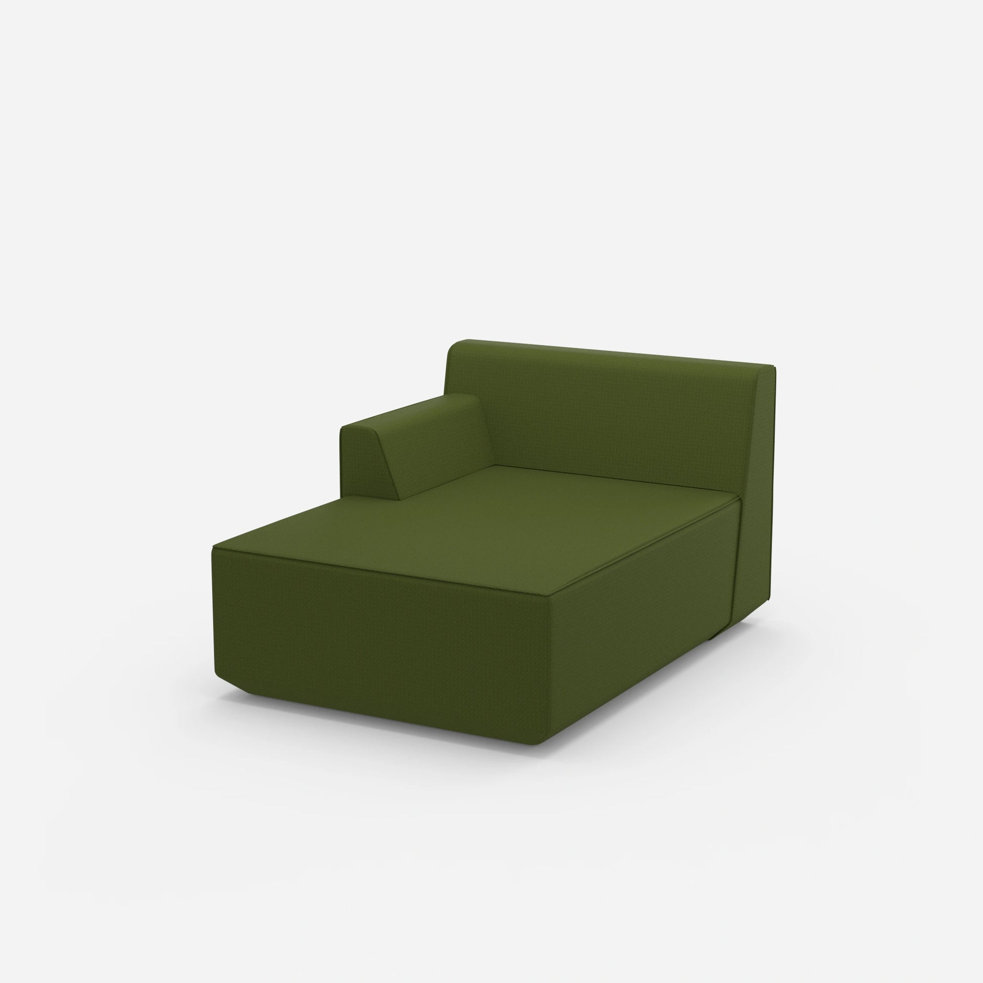 Recamiere in verde moderno dal lato