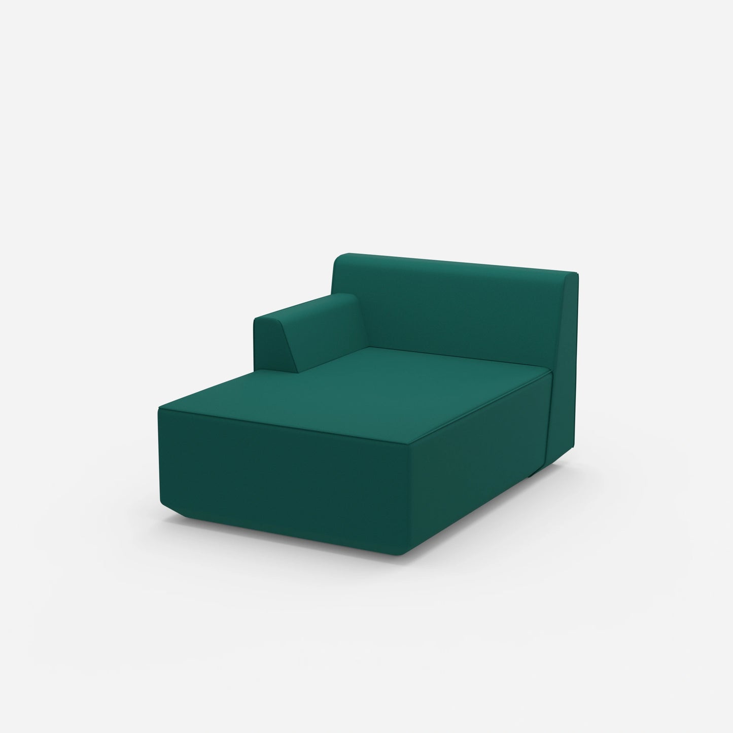 Recamiere in verde moderno dal lato