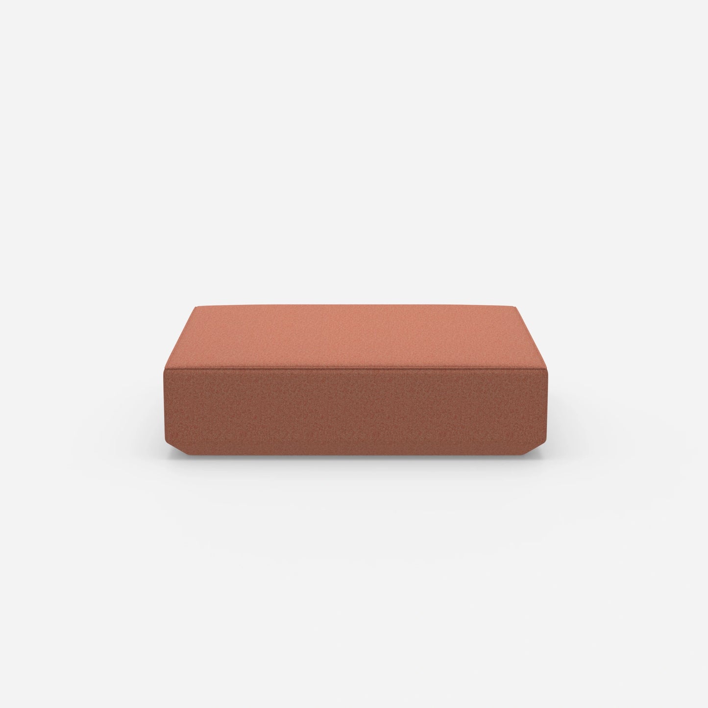 Il pouf rosso visto di fronte
