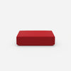 Il pouf rosso visto di fronte