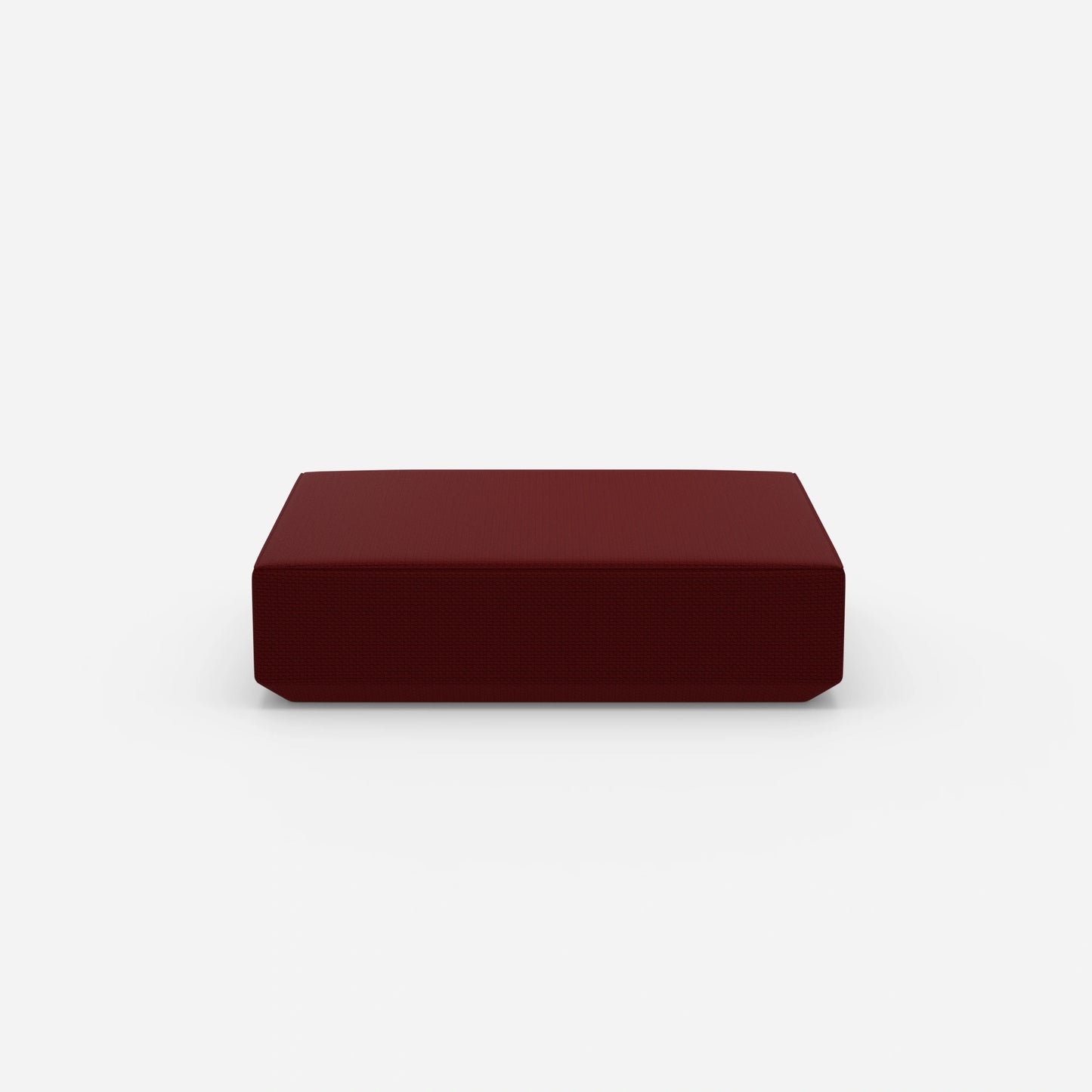 Il pouf rosso visto di fronte