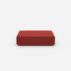Il pouf rosso visto di fronte