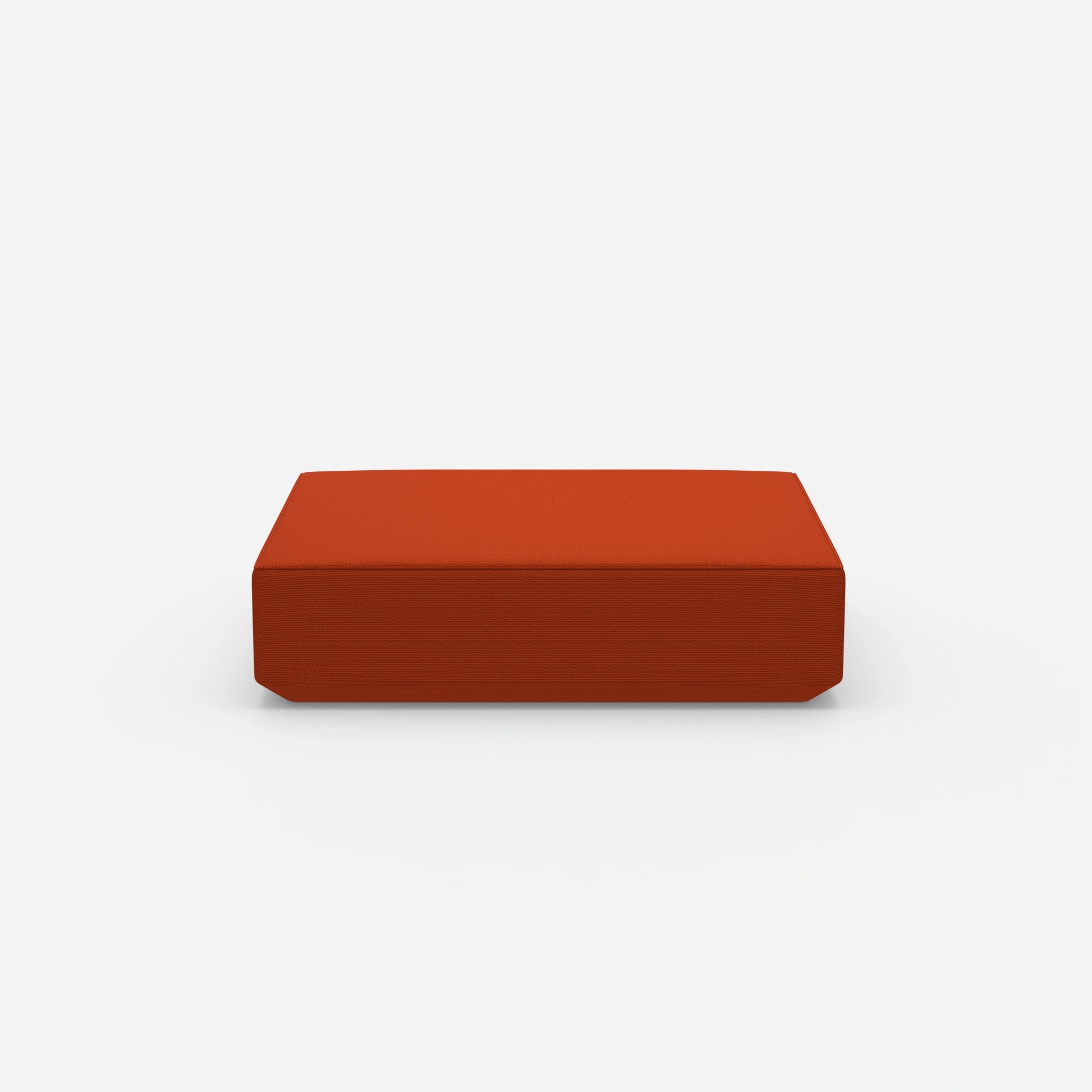 Il pouf rosso visto di fronte