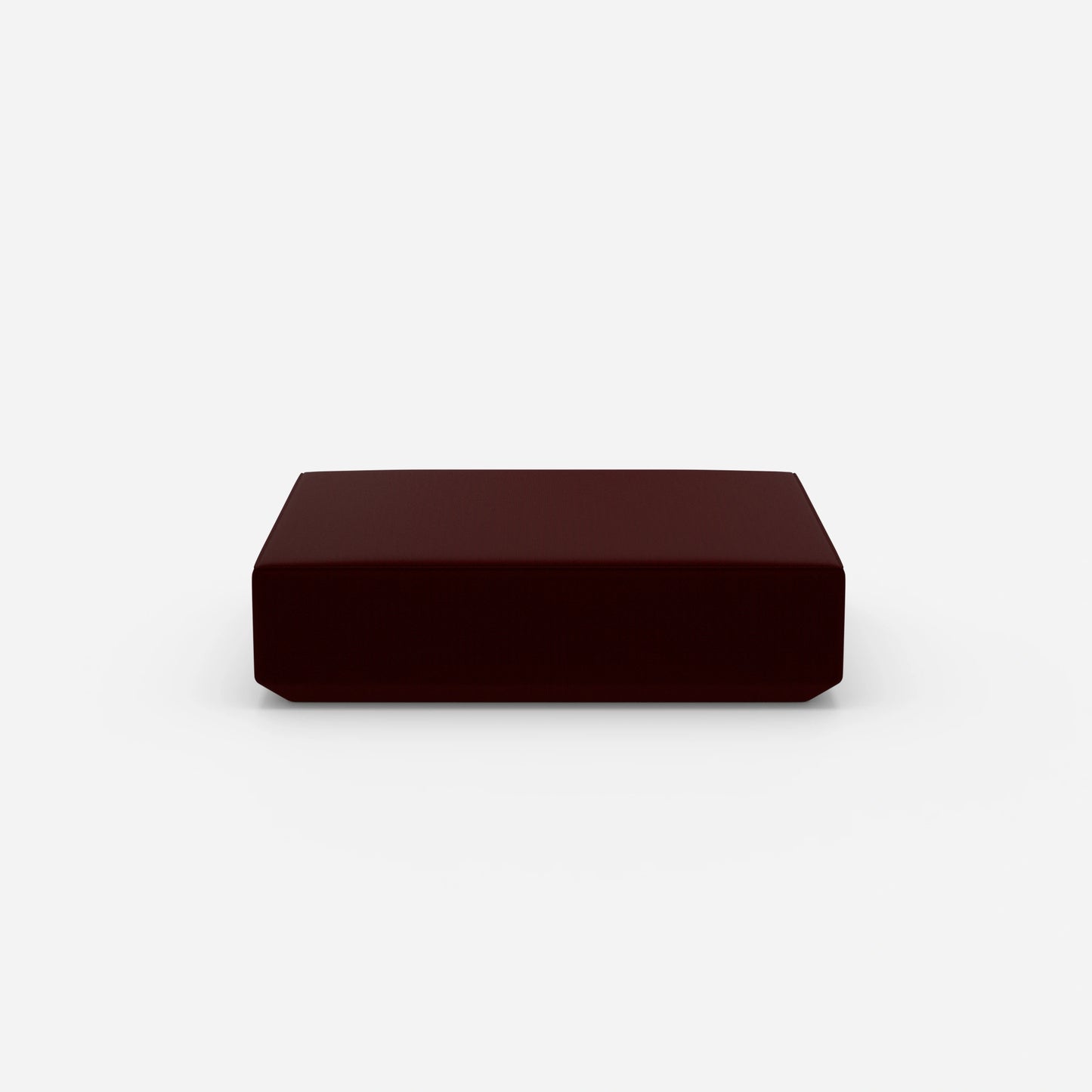 Il pouf rosso visto di fronte