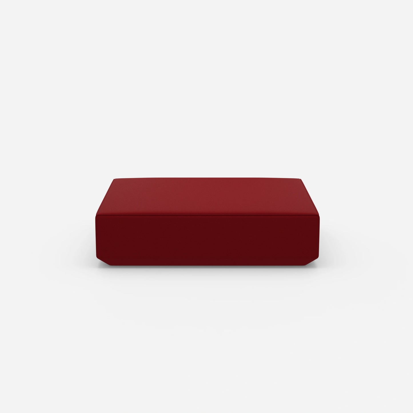 Il pouf rosso visto di fronte