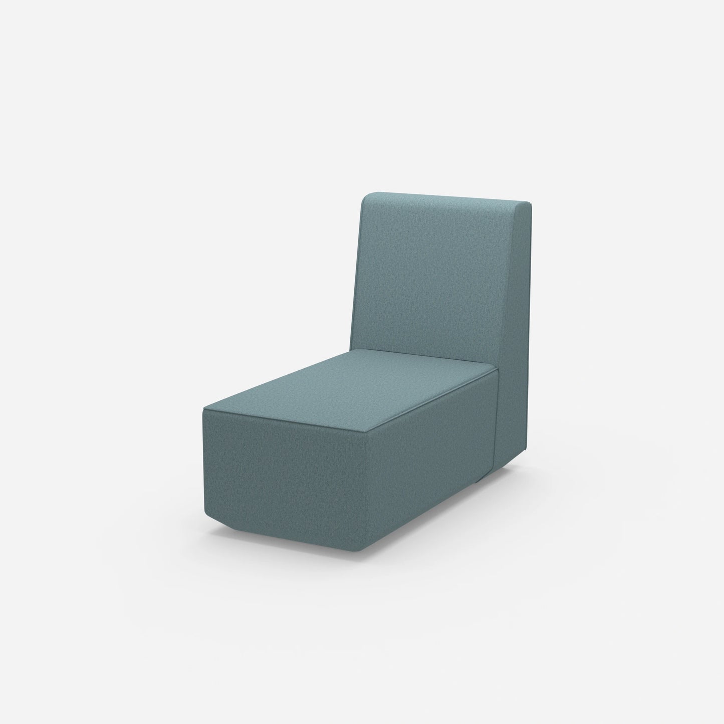 Chaise longue stretta con schienale alto laterale