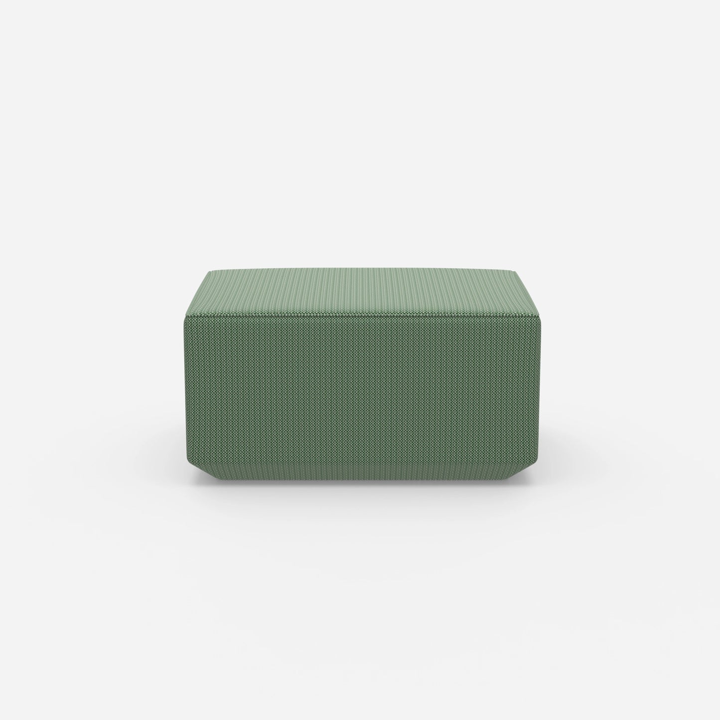 Pouf di seduta in verde da davanti