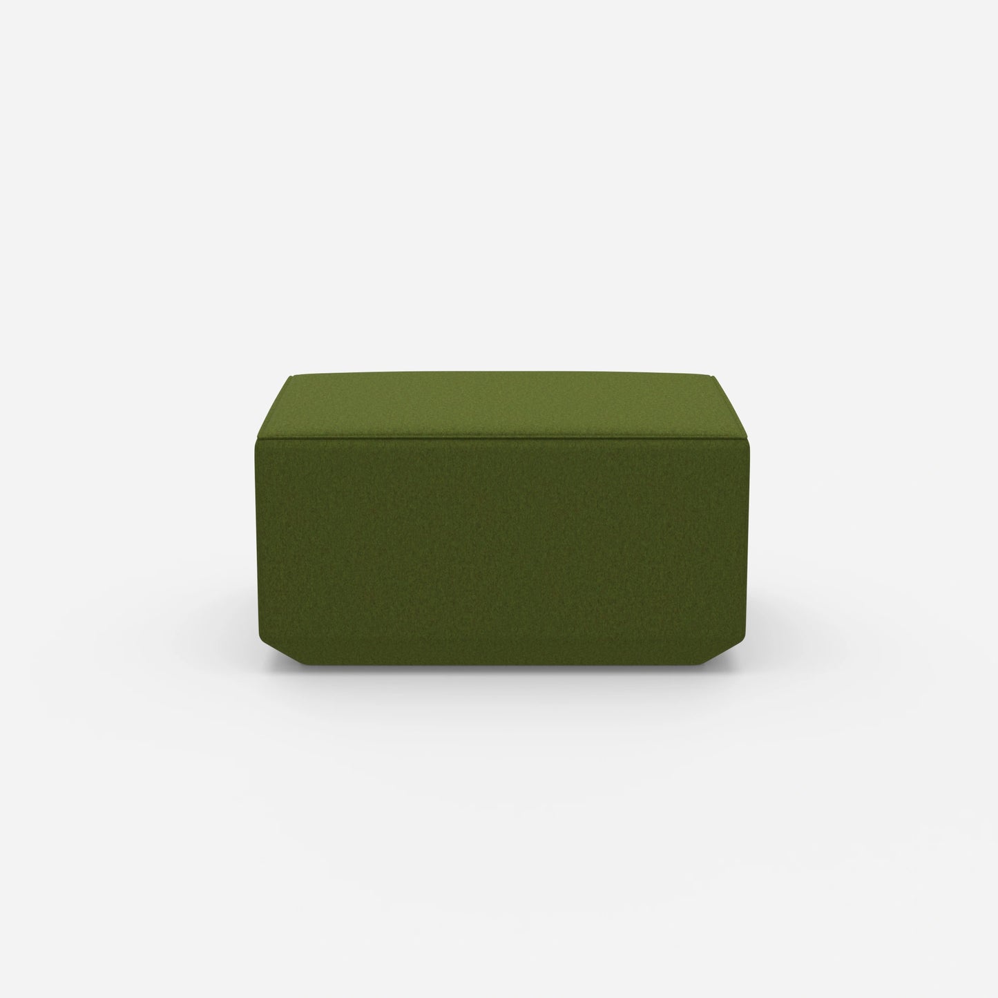 Pouf di seduta in verde da davanti