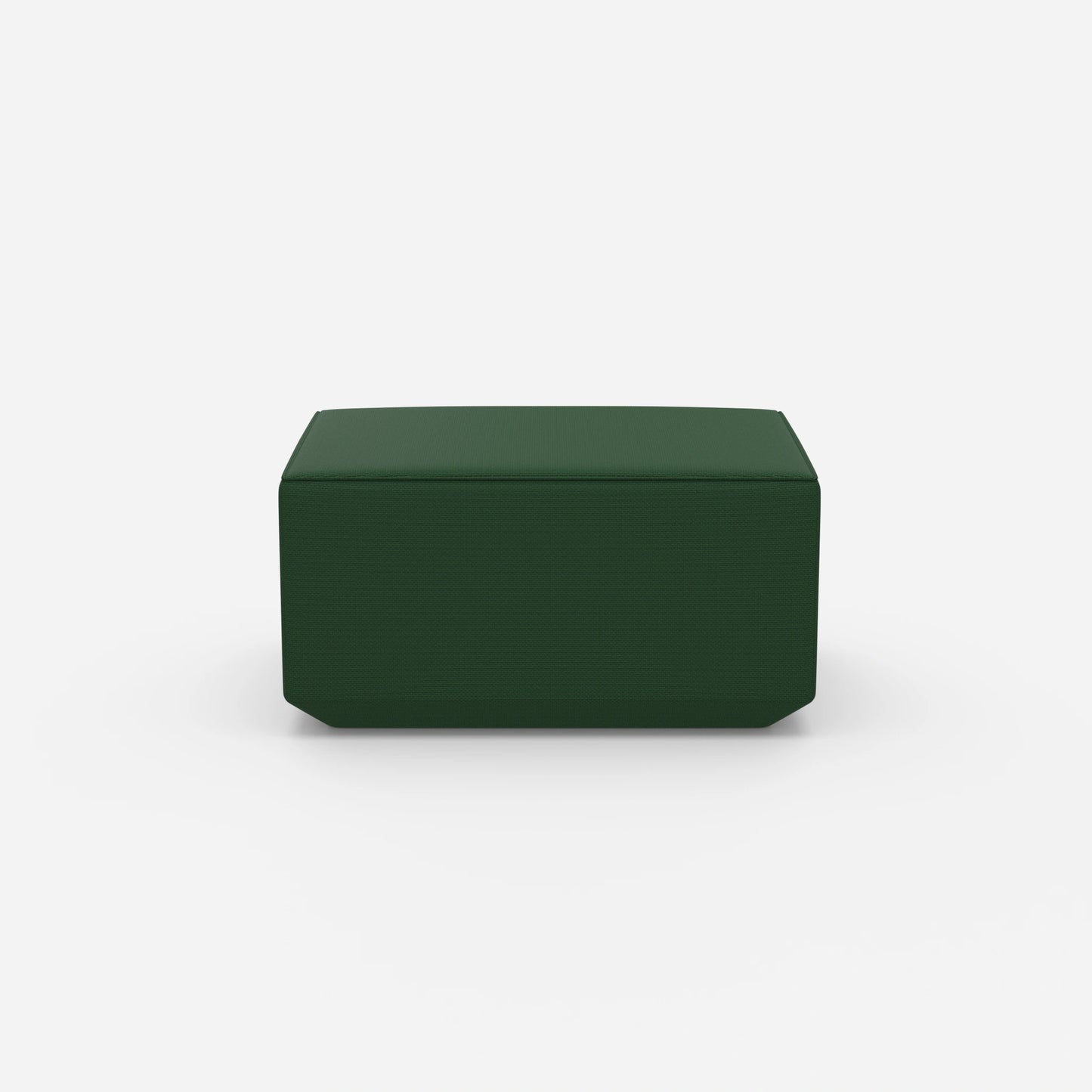 Pouf di seduta in verde da davanti