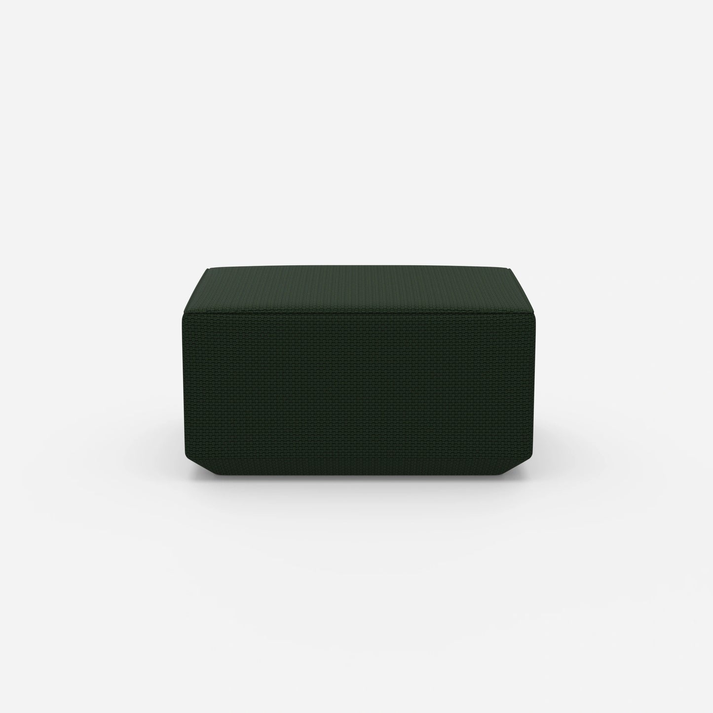 Pouf di seduta in verde da davanti