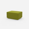 Pouf seduta verde visto di lato